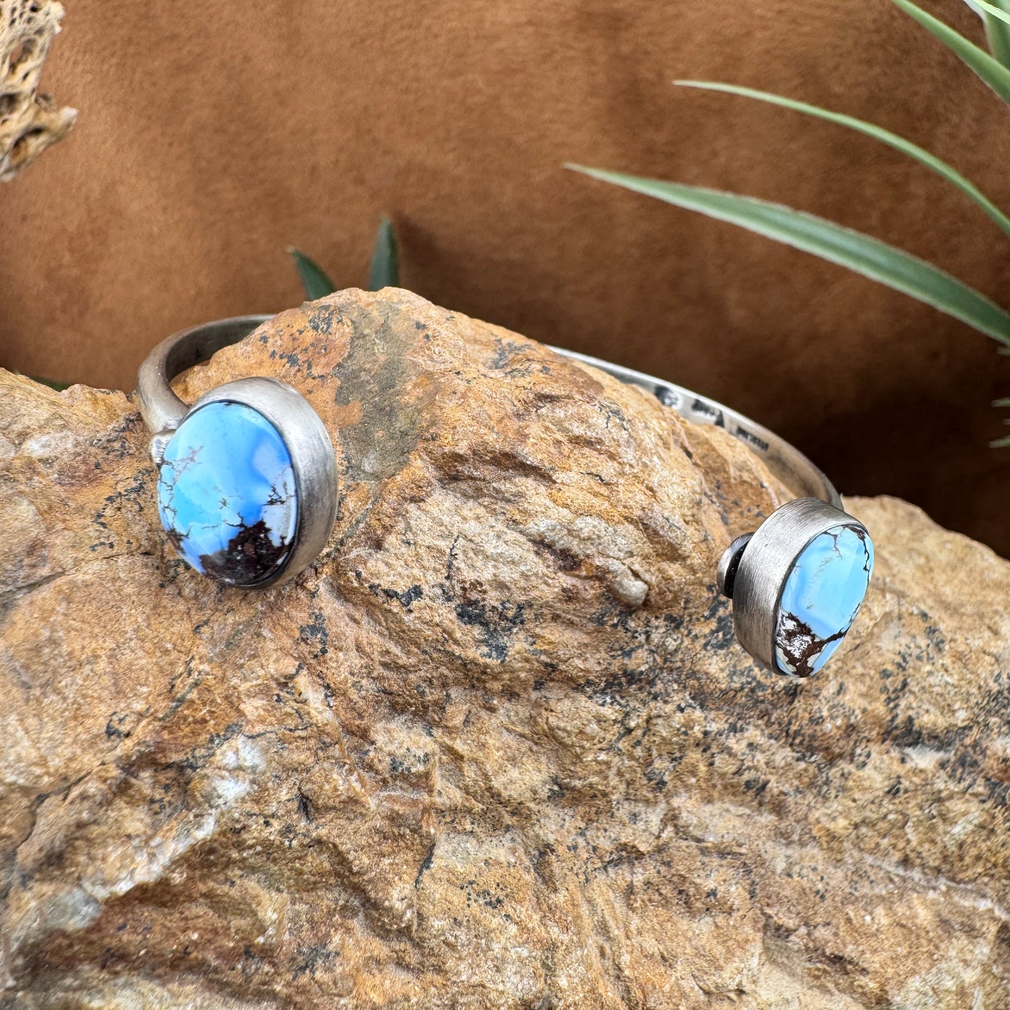 Golden Hill Turquoise Sterling Silver Bracelet by Ray Coriz