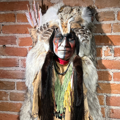 Dog Soldier VI Native American Style Spirit Mask by Cindy Jo Popejoy