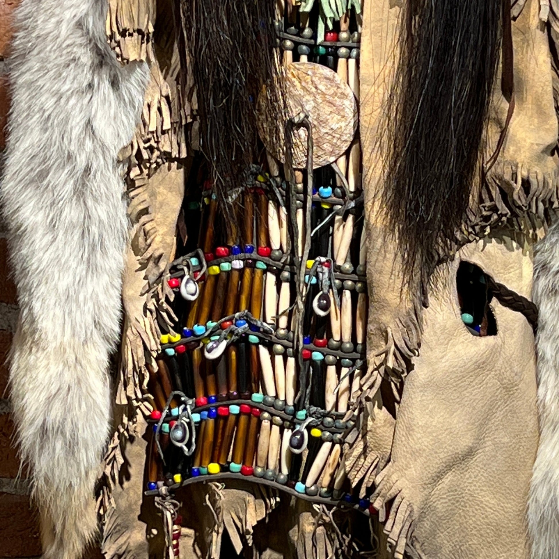 Dog Soldier VI Native American Style Spirit Mask by Cindy Jo Popejoy