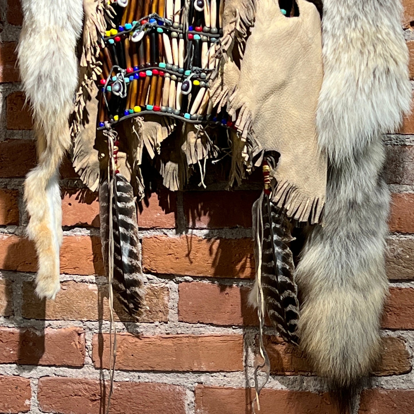 Dog Soldier VI Native American Style Spirit Mask by Cindy Jo Popejoy