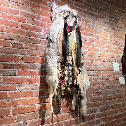 Dog Soldier VI Native American Style Spirit Mask by Cindy Jo Popejoy