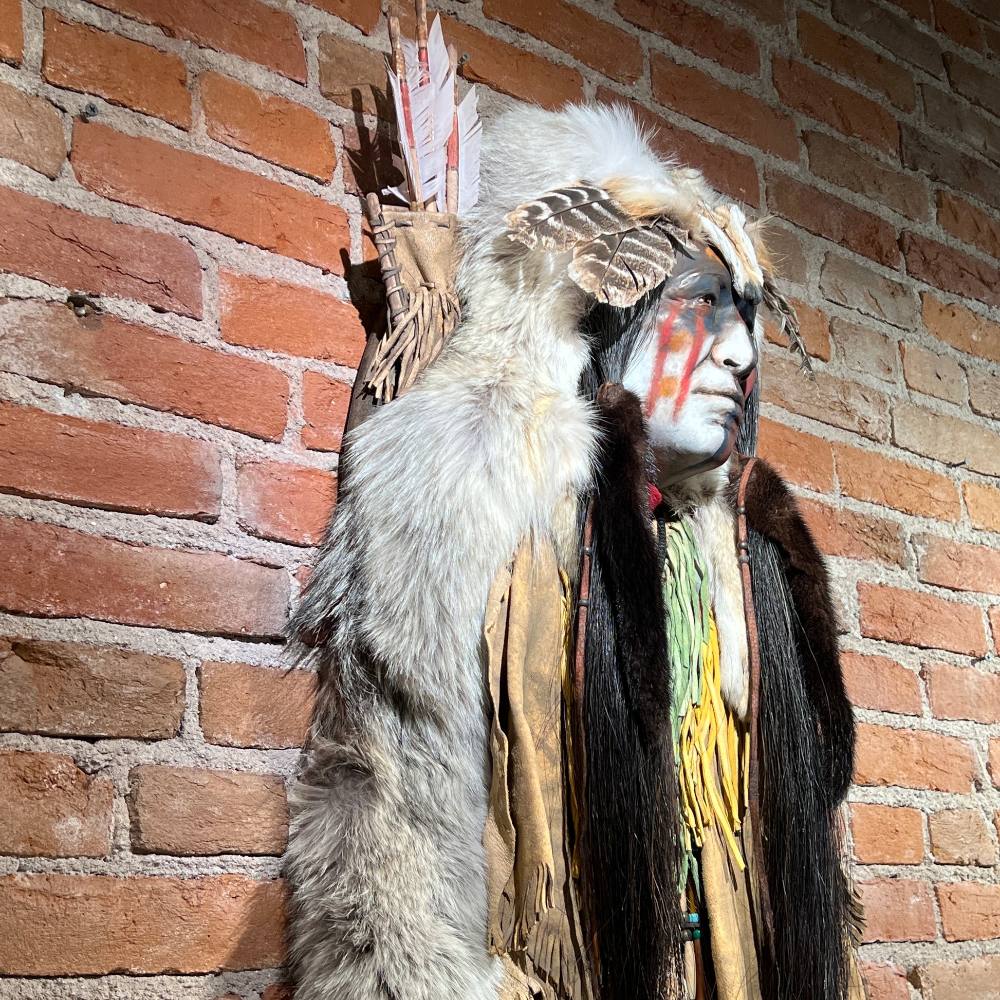 Dog Soldier VI Native American Style Spirit Mask by Cindy Jo Popejoy