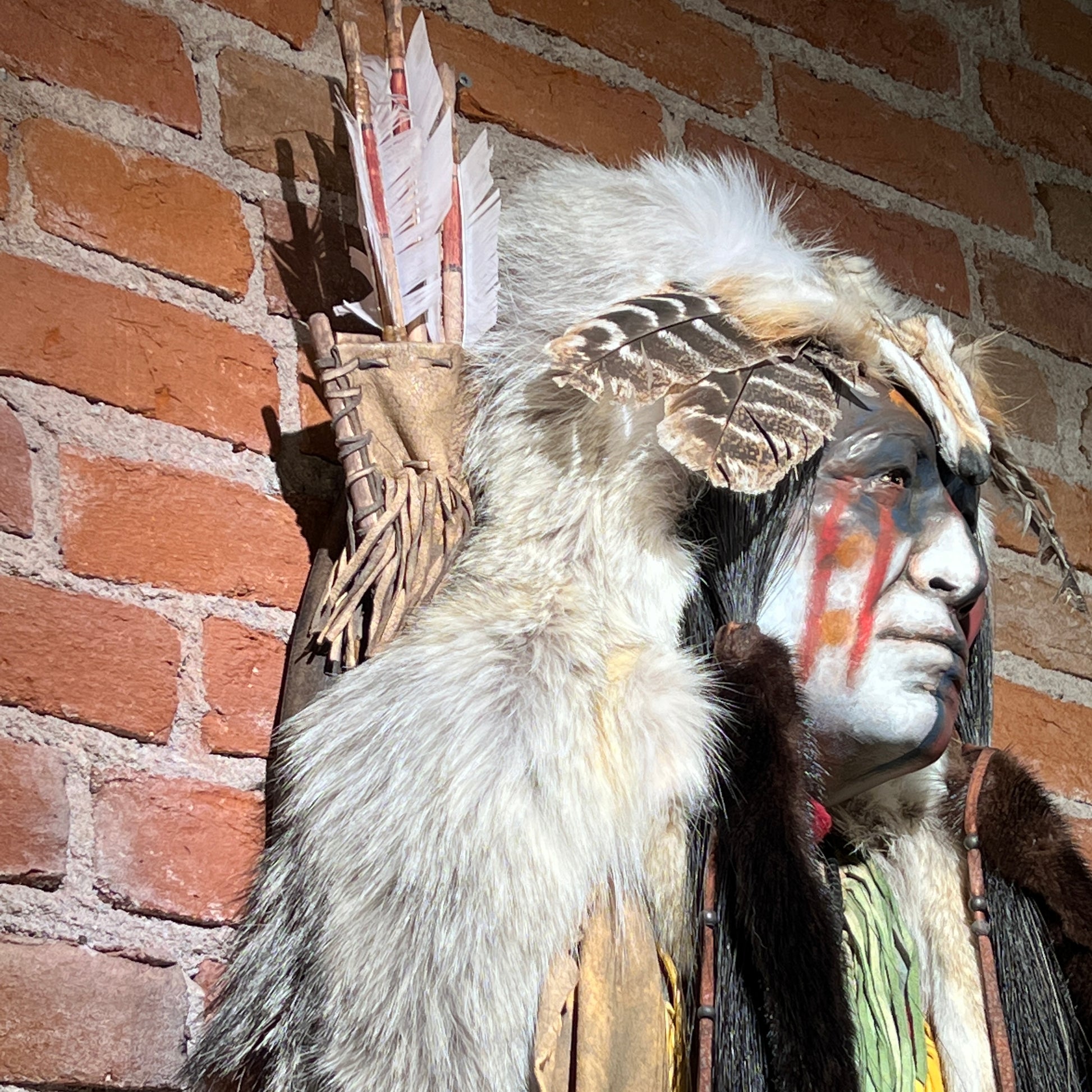 Dog Soldier VI Native American Style Spirit Mask by Cindy Jo Popejoy