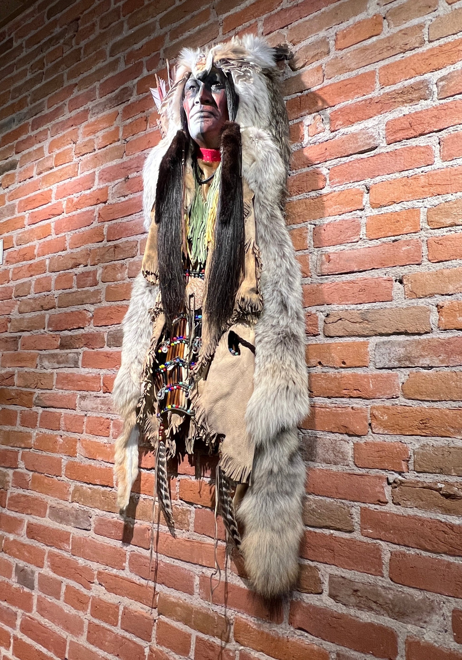 Dog Soldier VI Native American Style Spirit Mask by Cindy Jo Popejoy