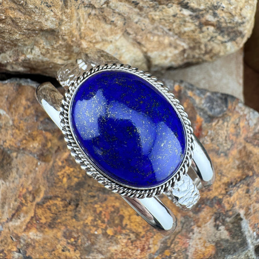 Lapis Lazuli Sterling Silver Bracelet by Artie Yellowhorse