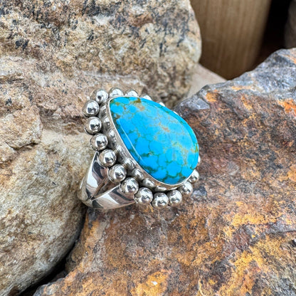 Kingman Turquoise Sterling Silver Ring by Artie Yellowhorse