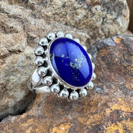 Lapis Lazuli Sterling Silver Ring by Artie Yellowhorse
