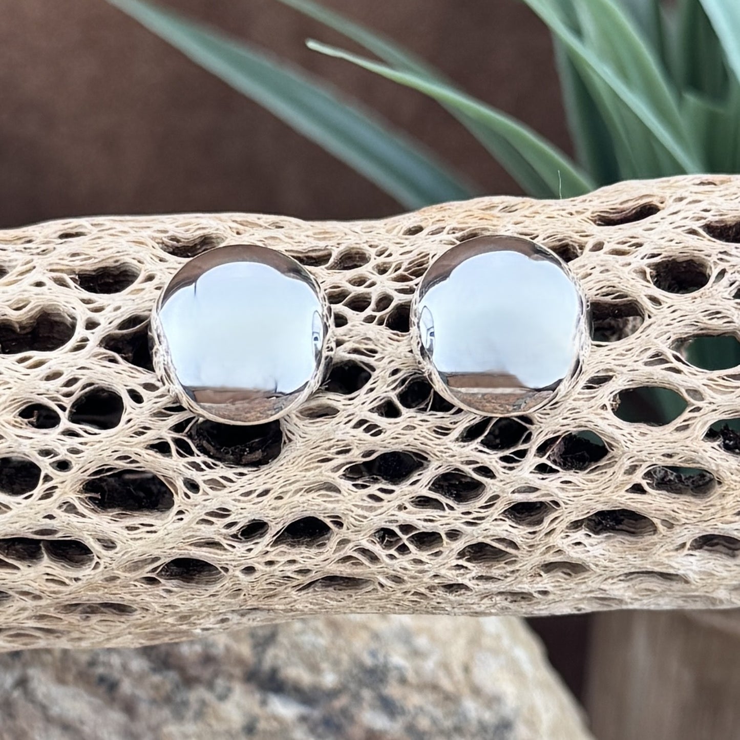 Traditional Sterling Silver Earrings by Artie Yellowhorse