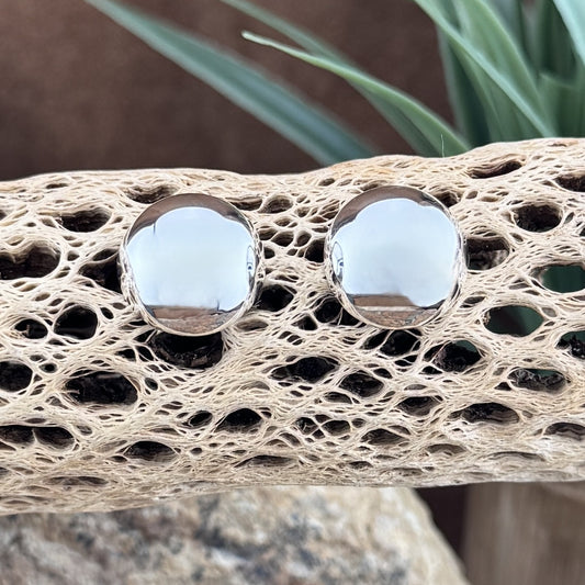 Traditional Sterling Silver Earrings by Artie Yellowhorse