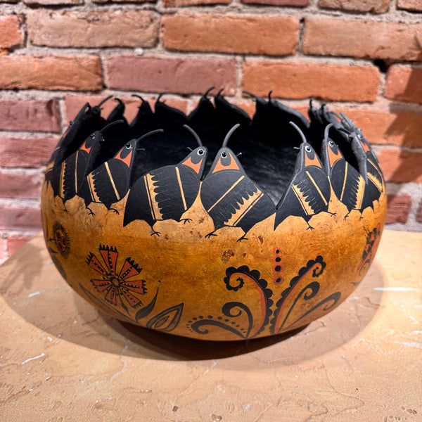 Cut Out Quail Gourd by Robert Rivera