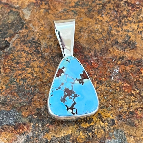 Golden Hill Turquoise Sterling Silver Pendant by Fred Guerro