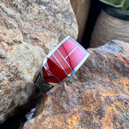 David Rosales Rosarita Inlaid Sterling Silver Ring