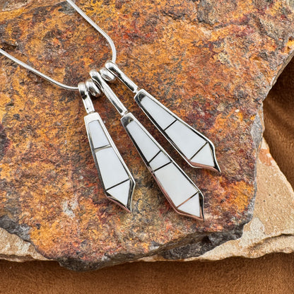 David Rosales Pristine Inlaid Sterling Silver Necklace