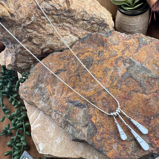 David Rosales Pristine Inlay Sterling Silver Necklace