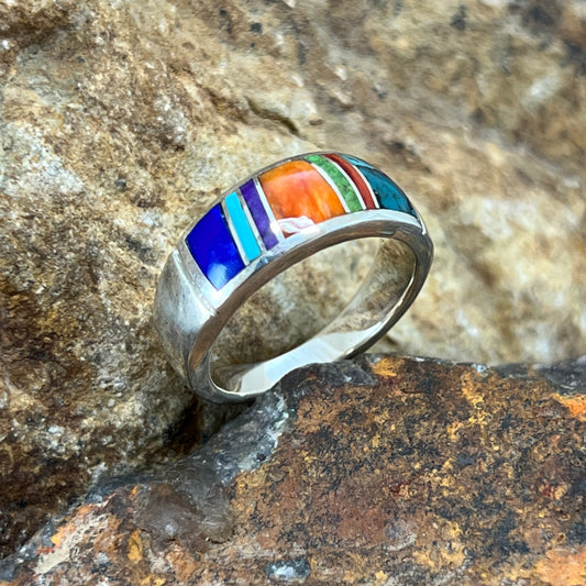 as part of the  Indian Summer collection, features Red & Orange Spiny, Sugilite, Gaspiete, Kingman Turquoise, Lapis & Tibetan Turquoise. 