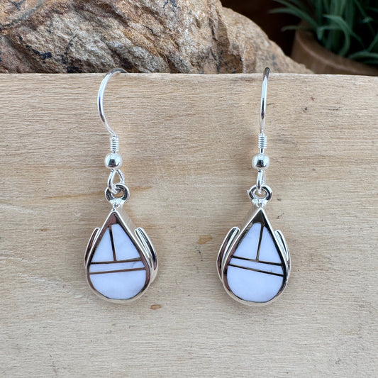 David Rosales Pristine Inlaid Sterling Silver Earrings