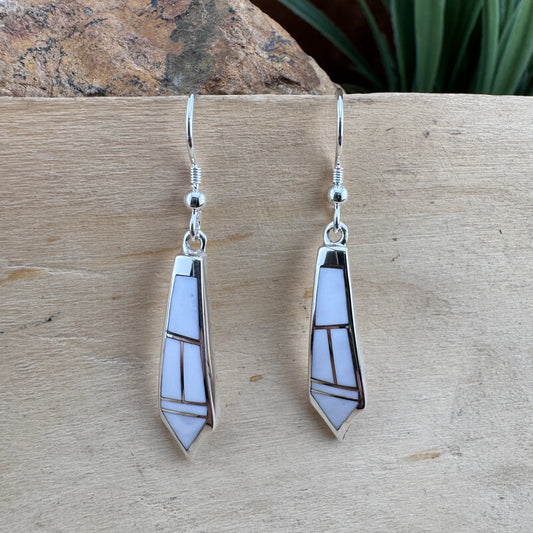 David Rosales Pristine Inlaid Sterling Silver Earrings
