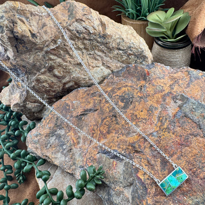 David Rosales Sonoran Gold Inlaid Sterling Silver Necklace