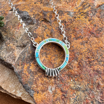 David Rosales Sonoran Gold Inlaid Sterling Silver Necklace