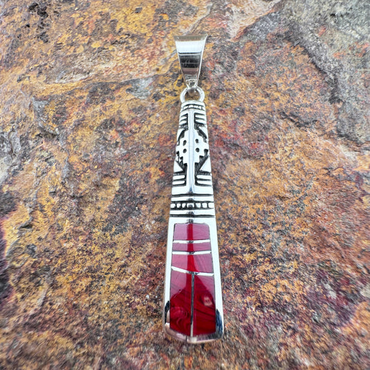 David Rosales Rosarita Inlaid Sterling Silver Pendant
