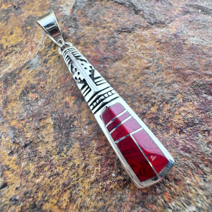 David Rosales Rosarita Inlaid Sterling Silver Pendant