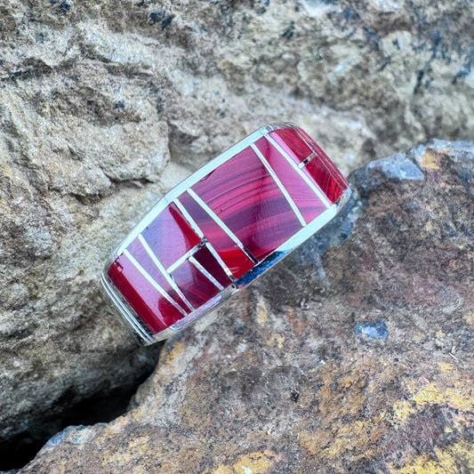 David Rosales Rosarita Inlaid Sterling Silver Ring