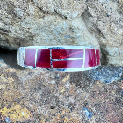 David Rosales Rosarita Inlaid Sterling Silver Ring