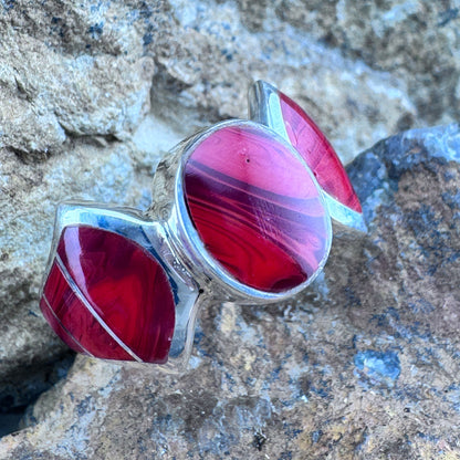 David Rosales Rosarita Inlaid Sterling Silver Ring