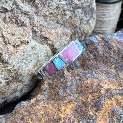 David Rosales Make Me Blush Inlaid Sterling Silver Ring