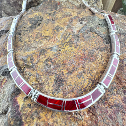 David Rosales Rosarita Inlay Sterling Silver Necklace