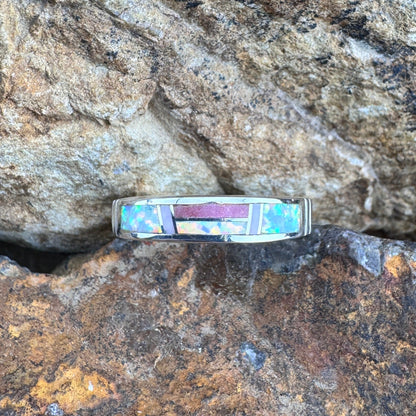 David Rosales Make Me Blush Inlaid Sterling Silver Ring