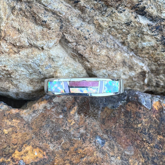 David Rosales Make Me Blush Inlaid Sterling Silver Ring