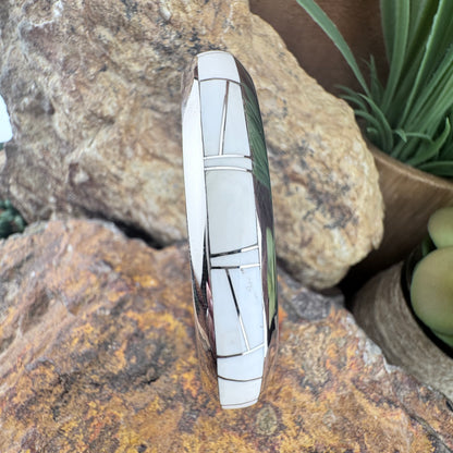 David Rosales Pristine Inlaid Sterling Silver Bracelet