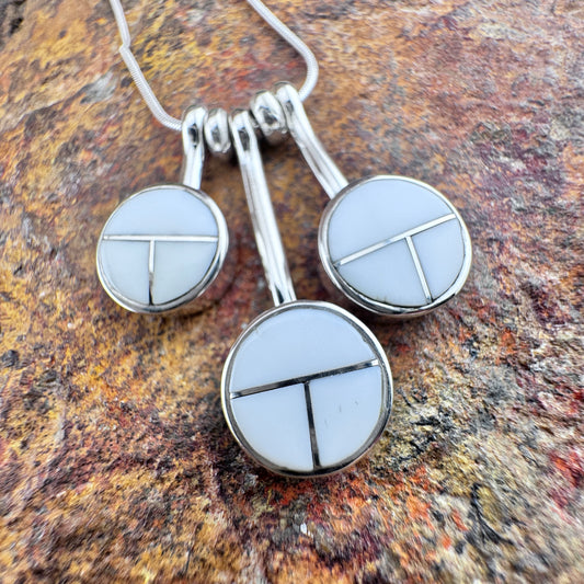 David Rosales Pristine Inlaid Sterling Silver Necklace