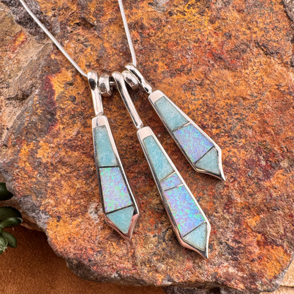 David Rosales Amazing Light Inlaid Sterling Silver Necklace