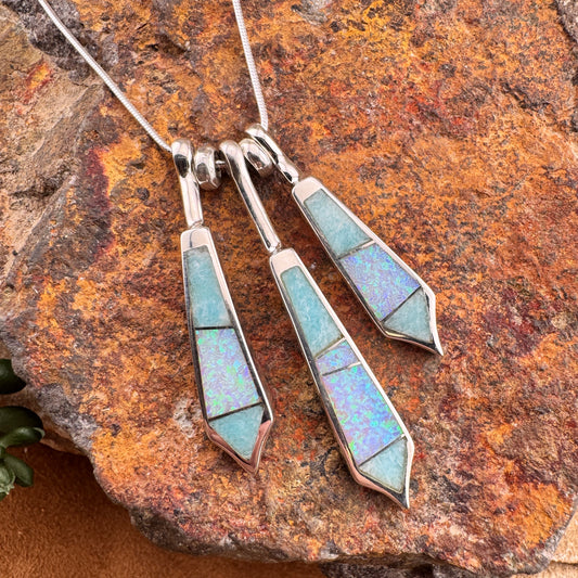 David Rosales Amazing Light Inlaid Sterling Silver Necklace