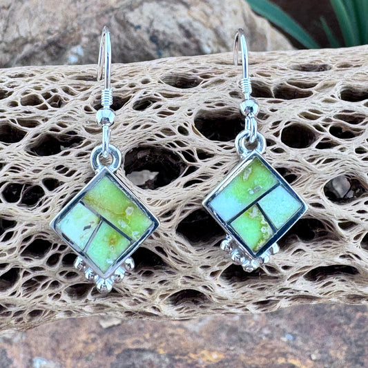David Rosales Palomino Inlaid Sterling Silver Earrings