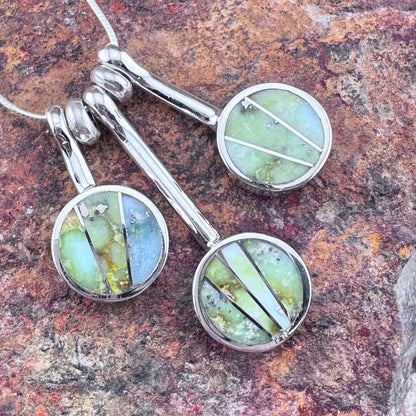 David Rosales Palomino Inlaid Sterling Silver Necklace