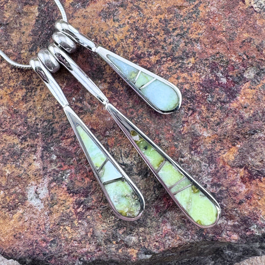 David Rosales Palomino Inlay Sterling Silver Necklace