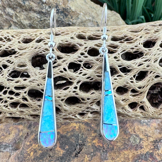 David Rosales Amazing Light Inlaid Sterling Silver Earrings