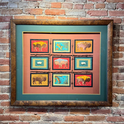 Contemporary Copper Art Oberkirsch Design - Bison Grid