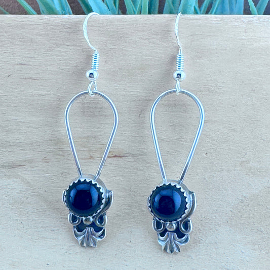 Black Onyx Earrings by Mary Tso