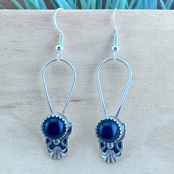 Black Onyx Earrings by Mary Tso