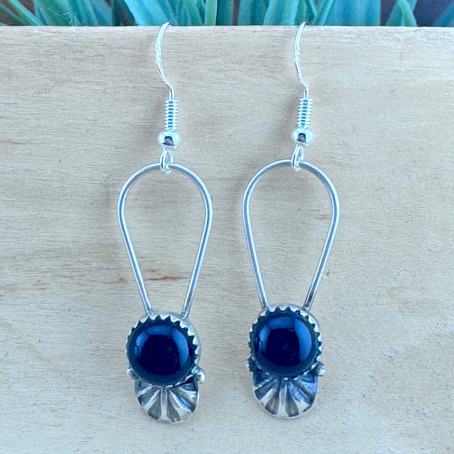 Black Onyx Earrings by Mary Tso