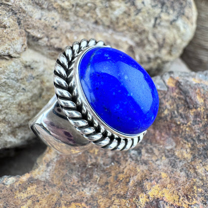 Lapis Sterling Silver Ring by Artie Yellowhorse