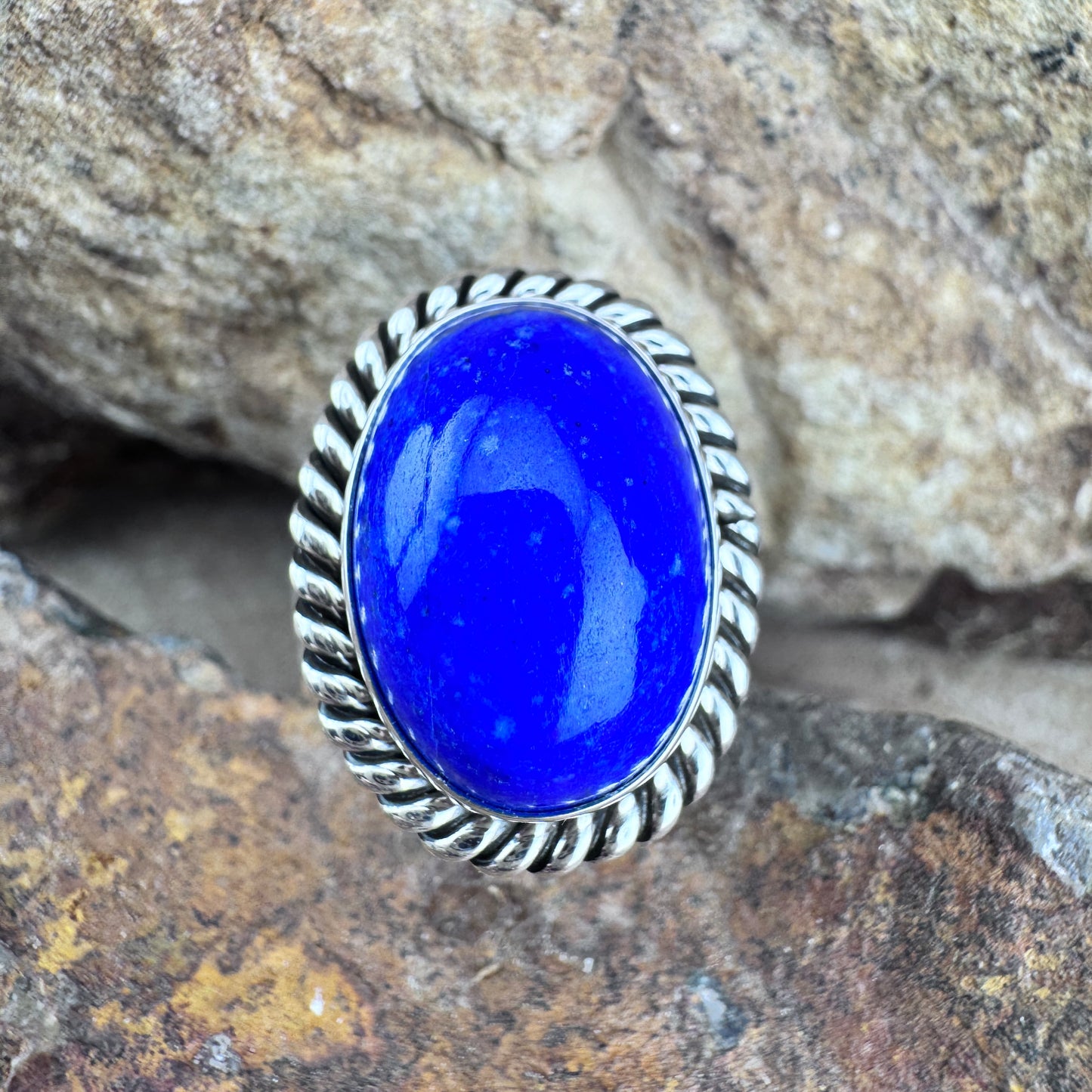 Lapis Sterling Silver Ring by Artie Yellowhorse