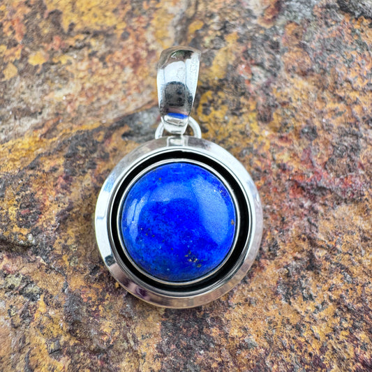 Sterling Silver Lapis Pendant by Artie Yellowhorse