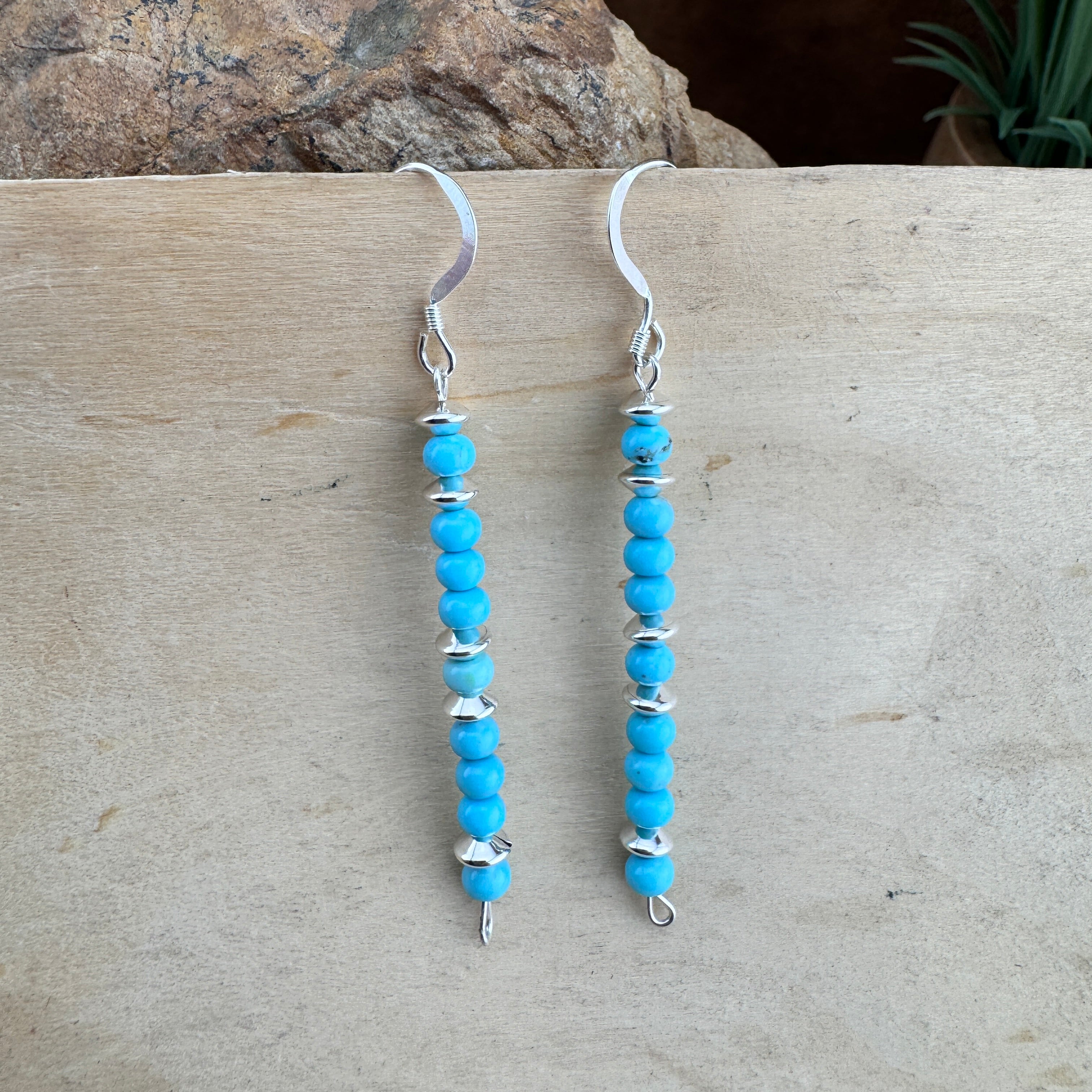 Fox Turquoise beaded Earrings by Hailee Tabaha – Black Arrow