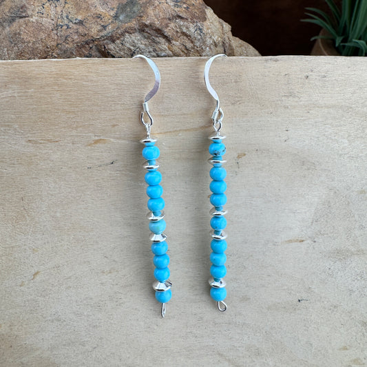 Fox Turquoise beaded Earrings by Hailee Tabaha