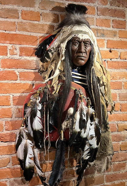 Red Wolf Native American Style Spirit Mask by Cindy Jo Popejoy